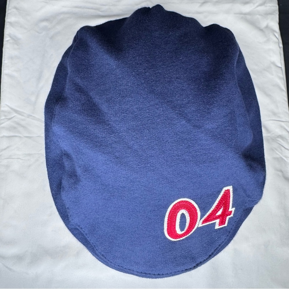 2004 Roots Greece Olympics Team USA Blue Flat Cap Newsboy Cabbie Beret Hat S/M - Picture 2 of 12
